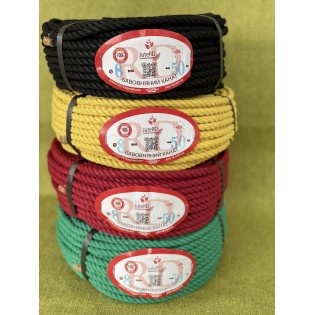 Бавовняний канат кольоровий 8 мм 50 метрів