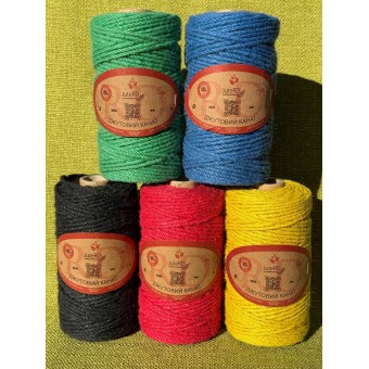 Джутовий канат кольоровий 