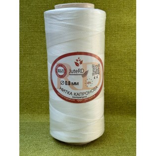 Капронова нитка (поліамідна) Біла 0.8 мм 1500 грам