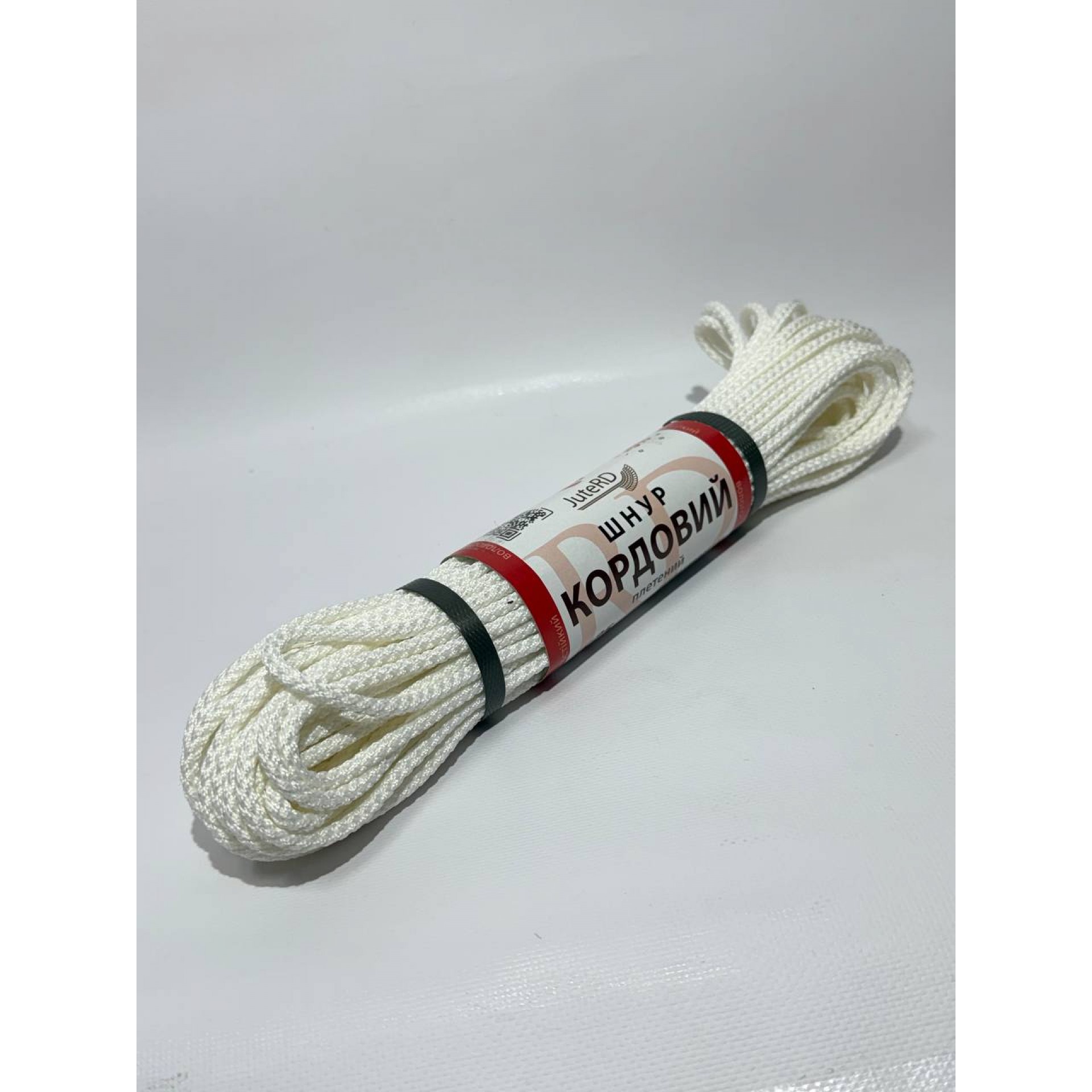 Кордовий канат плетений білий 7 мм 25 метрів