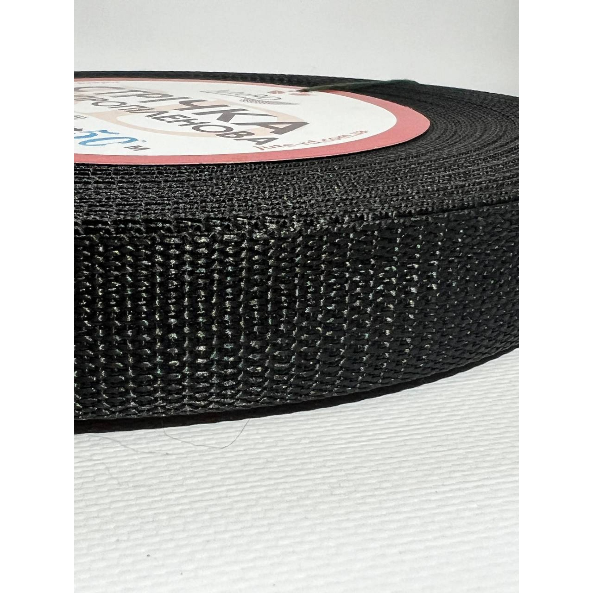 Поліпропіленова стрічка 40 мм 50 метрів чорна